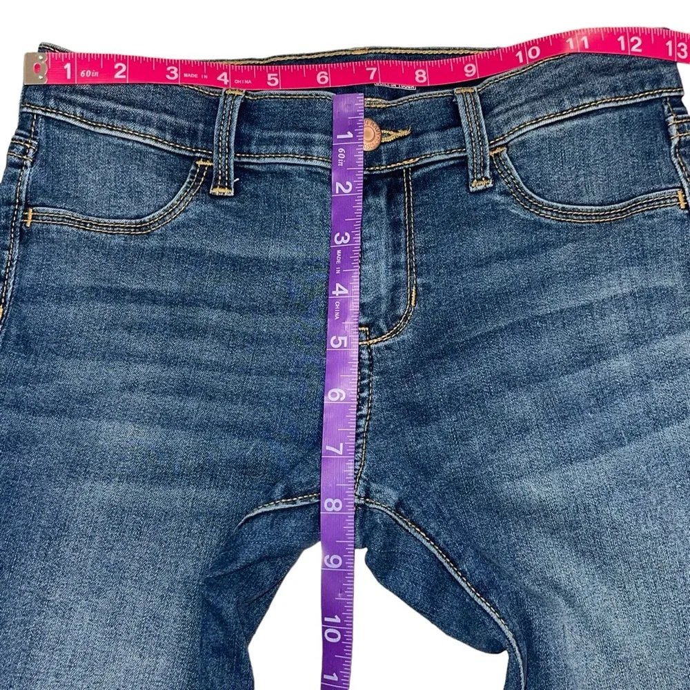 Old Navy Girls Rockstar Super Skinny Ankle Mid-Rise Dark Blue Jeans Size: 12 EUC